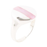 Signet Pink Opal and Sterling Silver Circle Ring - Barse Jewelry - Flyclothing LLC
