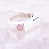 Signet Pink Opal and Sterling Silver In The Hole Ring - Barse Jewelry - Flyclothing LLC