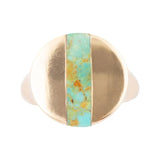 Signet Turquoise and Bronze Circle Ring - Barse Jewelry - Flyclothing LLC
