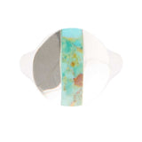 Signet Turquoise and Sterling Silver Circle Ring - Barse Jewelry - Flyclothing LLC