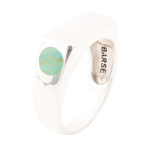 Signet Turquoise and Sterling Silver In The Hole Ring - Barse Jewelry - Flyclothing LLC