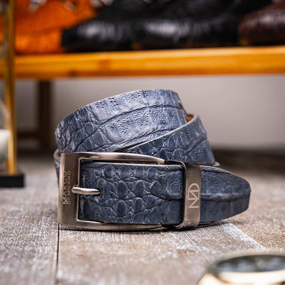 Silvio Belt Gray - Marco Di Milano - Flyclothing LLC