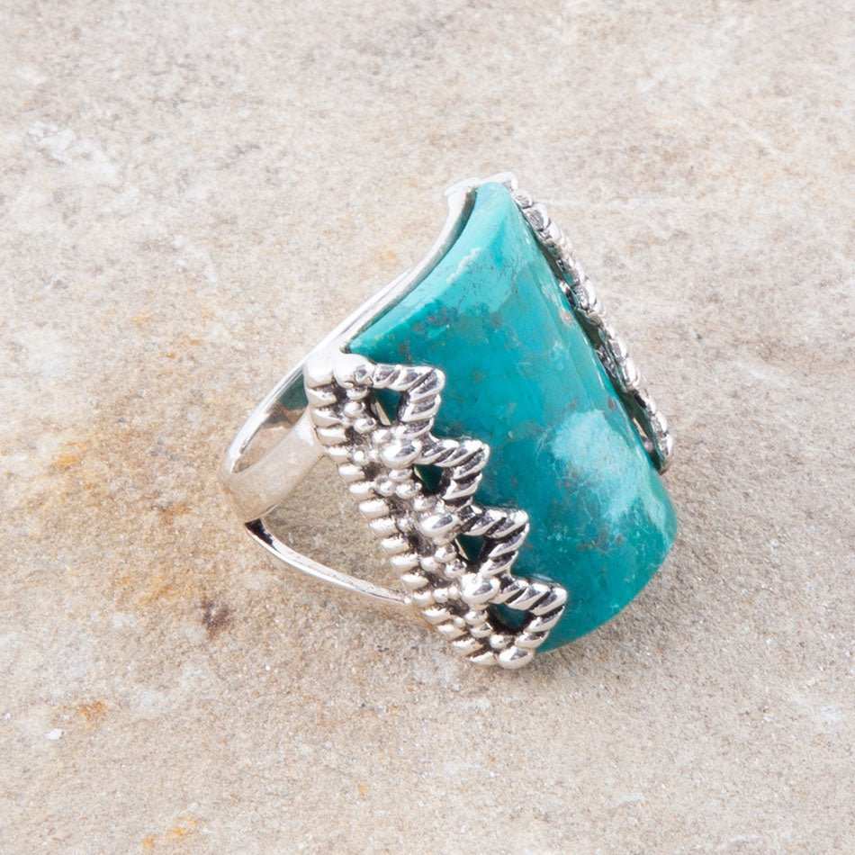 Sluice Genuine turquoise Ring - Barse Jewelry - Flyclothing LLC