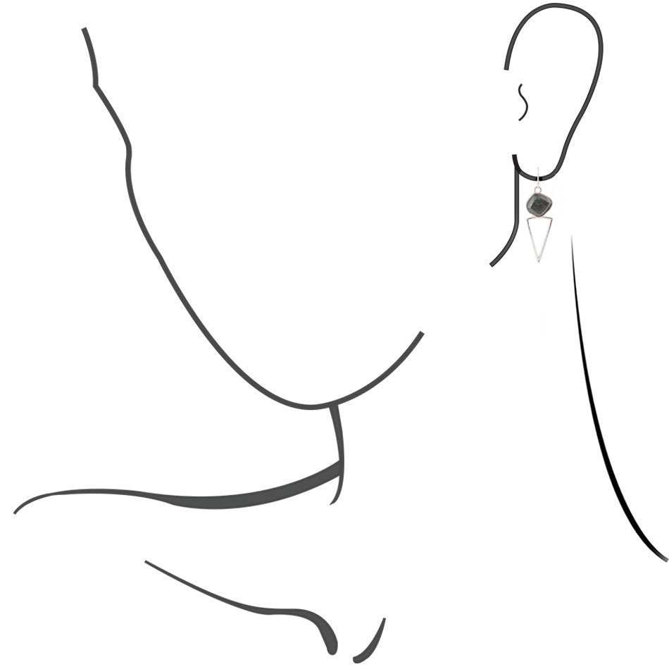 Sonoran Sunset and Sterling Silver Triangle Earrings - Barse Jewelry - Flyclothing LLC