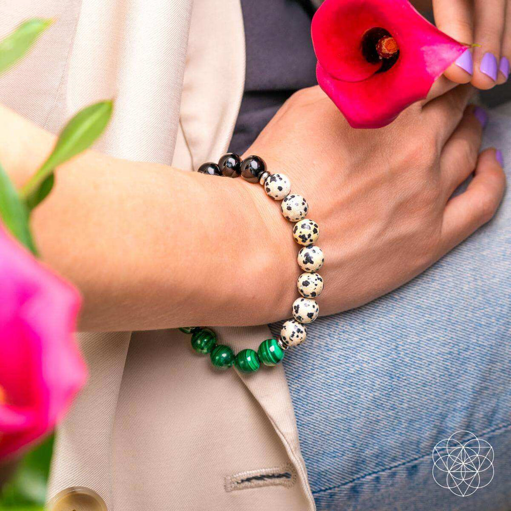 Soul Reset: Dalmatian Jasper Bracelet of Healing - Conscious Items - Flyclothing LLC
