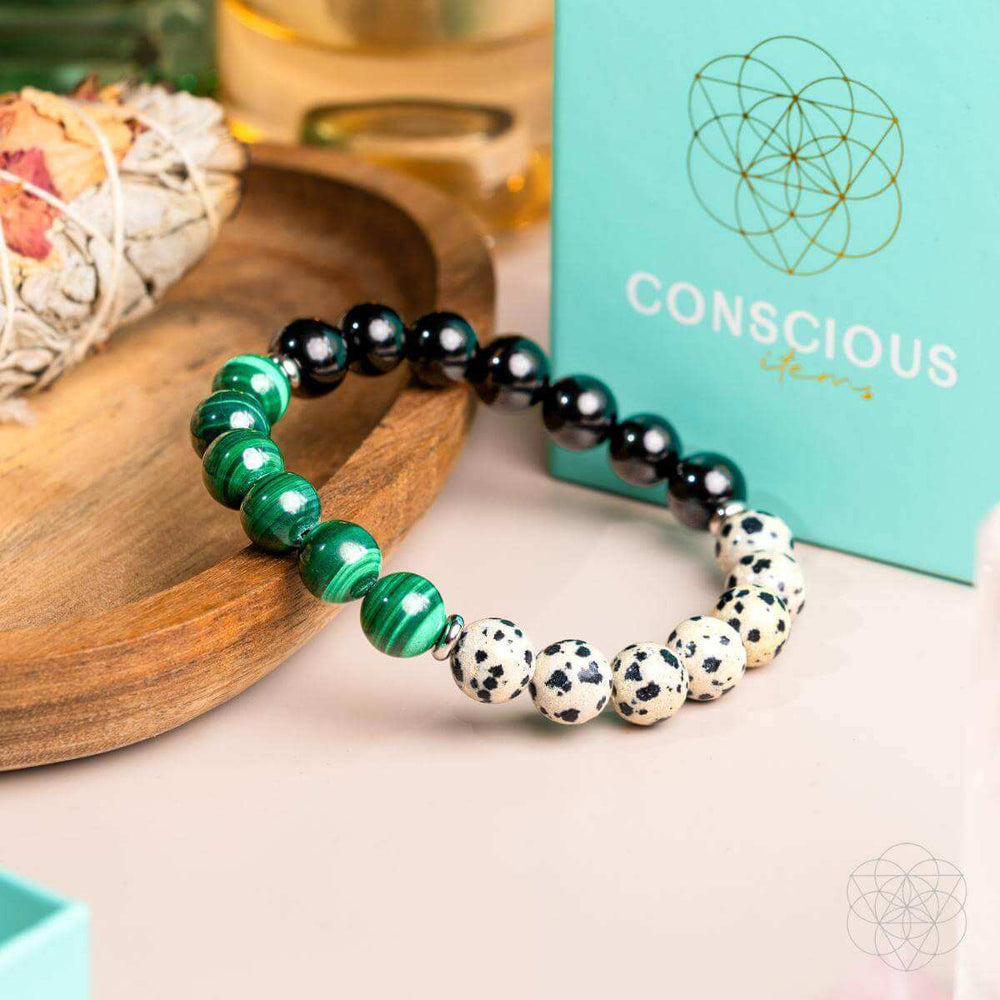Soul Reset: Dalmatian Jasper Bracelet of Healing - Conscious Items - Flyclothing LLC