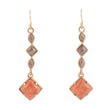 Spicy Orange Coral Drop Earrings - Barse Jewelry - Flyclothing LLC
