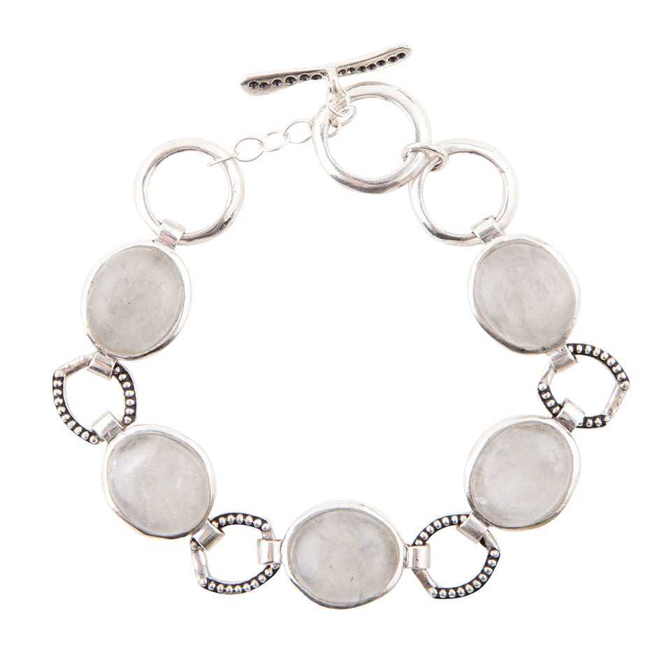 Splender Grey Quartz Sterling Link Bracelet - Barse Jewelry - Flyclothing LLC