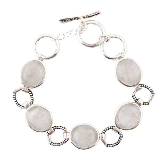 Splender Grey Quartz Sterling Link Bracelet - Barse Jewelry - Flyclothing LLC