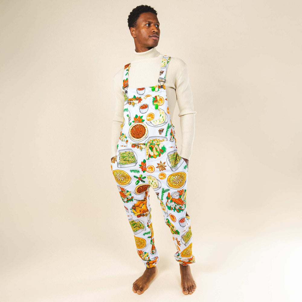 The Spread | White Thanksgiving Pajamaralls® - Shinesty - Flyclothing LLC