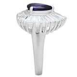 SS004 - Silver 925 Sterling Silver Ring with AAA Grade CZ in Tanzanite - Alamode - Flyclothing LLC