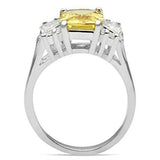 SS012 - Silver 925 Sterling Silver Ring with AAA Grade CZ in Topaz - Alamode - Flyclothing LLC