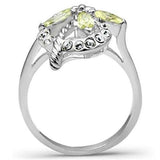 SS013 - Silver 925 Sterling Silver Ring with AAA Grade CZ in Apple Green color - Alamode - Flyclothing LLC