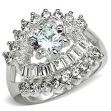 SS017 - Silver 925 Sterling Silver Ring with AAA Grade CZ in Clear - Alamode - Flyclothing LLC