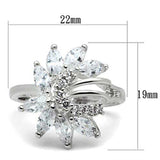 SS018 - Silver 925 Sterling Silver Ring with AAA Grade CZ in Clear - Alamode - Flyclothing LLC