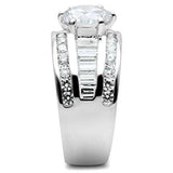 SS019 - Silver 925 Sterling Silver Ring with AAA Grade CZ in Clear - Alamode - Flyclothing LLC