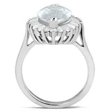 SS027 - Silver 925 Sterling Silver Ring with AAA Grade CZ in Clear - Alamode - Flyclothing LLC