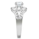 SS030 - Silver 925 Sterling Silver Ring with AAA Grade CZ in Clear - Alamode - Flyclothing LLC