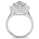 SS037 - Silver 925 Sterling Silver Ring with AAA Grade CZ in Multi Color - Alamode - Flyclothing LLC