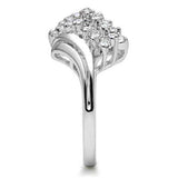 SS038 - Silver 925 Sterling Silver Ring with AAA Grade CZ in Clear - Alamode - Flyclothing LLC