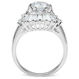 SS039 - Silver 925 Sterling Silver Ring with AAA Grade CZ in Clear - Alamode - Flyclothing LLC