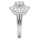 SS039 - Silver 925 Sterling Silver Ring with AAA Grade CZ in Clear - Alamode - Flyclothing LLC
