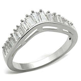 SS044 - Silver 925 Sterling Silver Ring with AAA Grade CZ in Clear - Alamode - Flyclothing LLC