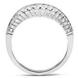 SS044 - Silver 925 Sterling Silver Ring with AAA Grade CZ in Clear - Alamode - Flyclothing LLC