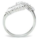 SS047 - Silver 925 Sterling Silver Ring with AAA Grade CZ in Clear - Alamode - Flyclothing LLC