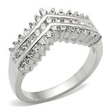 SS051 - Silver 925 Sterling Silver Ring with AAA Grade CZ in Clear - Alamode - Flyclothing LLC