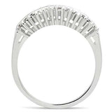 SS051 - Silver 925 Sterling Silver Ring with AAA Grade CZ in Clear - Alamode - Flyclothing LLC