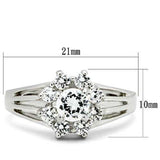 SS053 - Silver 925 Sterling Silver Ring with AAA Grade CZ in Clear - Alamode - Flyclothing LLC
