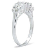 SS056 - Silver 925 Sterling Silver Ring with AAA Grade CZ in Clear - Alamode - Flyclothing LLC