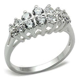 SS056 - Silver 925 Sterling Silver Ring with AAA Grade CZ in Clear - Alamode - Flyclothing LLC