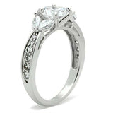 SS059 - Silver 925 Sterling Silver Ring with AAA Grade CZ in Clear - Alamode - Flyclothing LLC