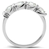 SS063 - Silver 925 Sterling Silver Ring with AAA Grade CZ in Clear - Alamode - Flyclothing LLC
