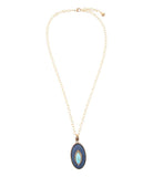 Stacked Blue Turquoise and Denim Golden Pendant Necklace - Barse Jewelry - Flyclothing LLC