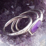 Stacking Hammered Purple Amethyst and Sterling Silver Ring Set - Barse Jewelry - Flyclothing LLC