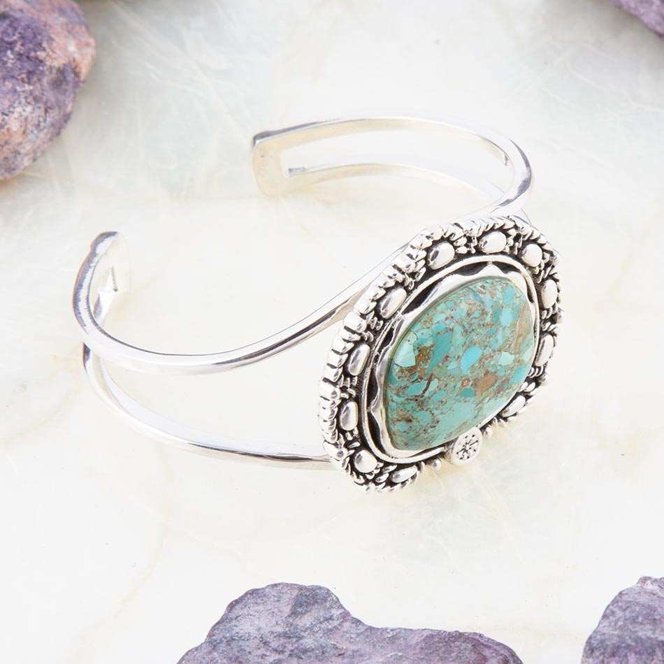 Sterling Silver and Blue Turquoise Cuff Bracelet - Barse Jewelry - Flyclothing LLC
