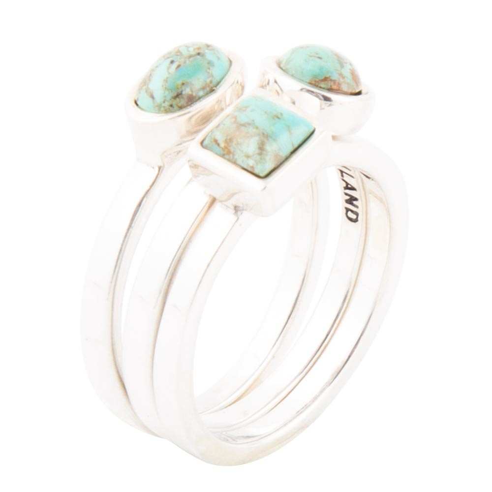 Sterling Silver Blue Turquoise Stackable Ring - Barse Jewelry - Flyclothing LLC