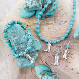 Sterling Silver Boot Charm and Blue Turquoise Earrings - Barse Jewelry - Flyclothing LLC