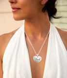 Sterling Silver Engraved Heart Pendant Neckalce - Barse Jewelry - Flyclothing LLC