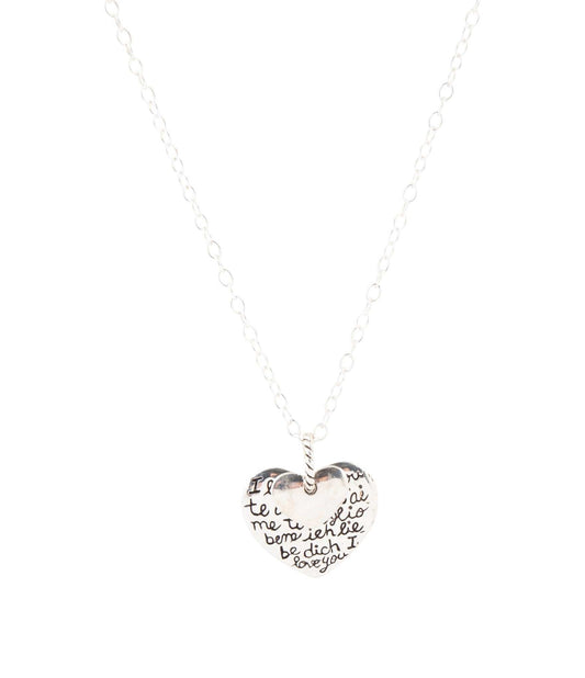 Sterling Silver Engraved Heart Pendant Neckalce - Barse Jewelry - Flyclothing LLC