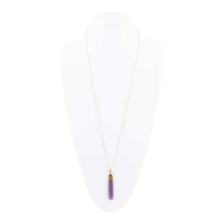 Straightaway Purple Amethyst Golden Necklace - Barse Jewelry - Flyclothing LLC