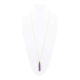 Straightaway Purple Amethyst Golden Necklace - Barse Jewelry - Flyclothing LLC