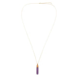 Straightaway Purple Amethyst Golden Necklace - Barse Jewelry - Flyclothing LLC