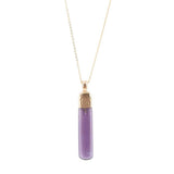 Straightaway Purple Amethyst Golden Necklace - Barse Jewelry - Flyclothing LLC