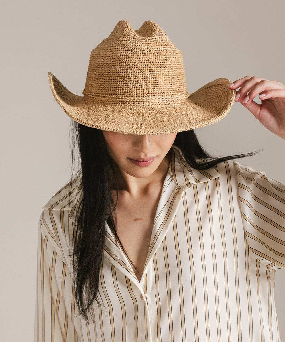 Ames Packable Straw Cowboy Hat - GIGI PIP - Flyclothing LLC