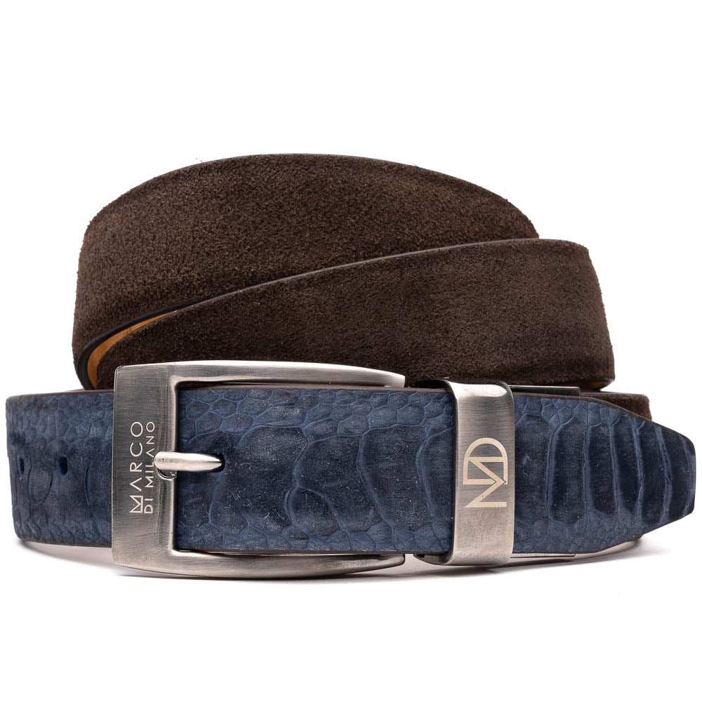 Hugo Belt Navy / Brown - Marco Di Milano - Flyclothing LLC