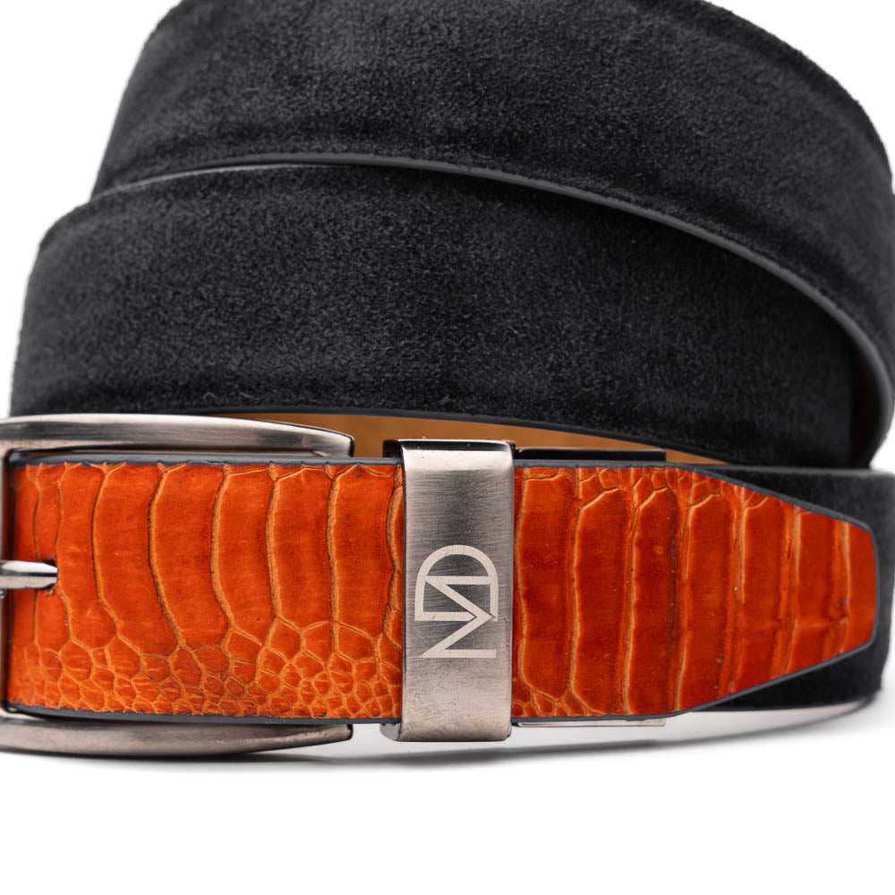 Hugo Belt Orange / Black - Marco Di Milano - Flyclothing LLC